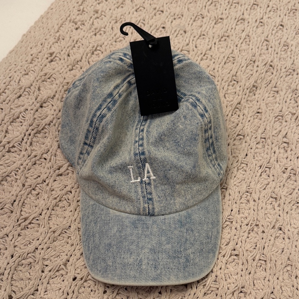 David and Young Light Blue Denim 'LA' Baseball Cap